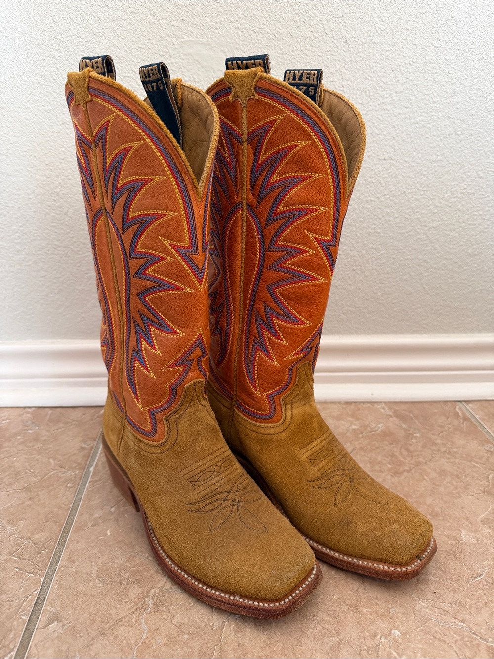 Women’s Hyer Boots (Rose Hill Tangerine Vintage Goat Shaft)